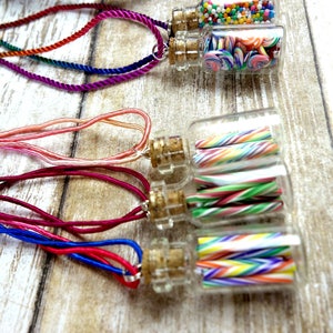 Choose Any 3 Jar Necklaces Set 3 Candy Jar Necklaces Your Choice Sale image 4