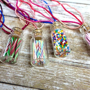 Choose Any 3 Jar Necklaces Set 3 Candy Jar Necklaces Your Choice Sale zdjęcie 3