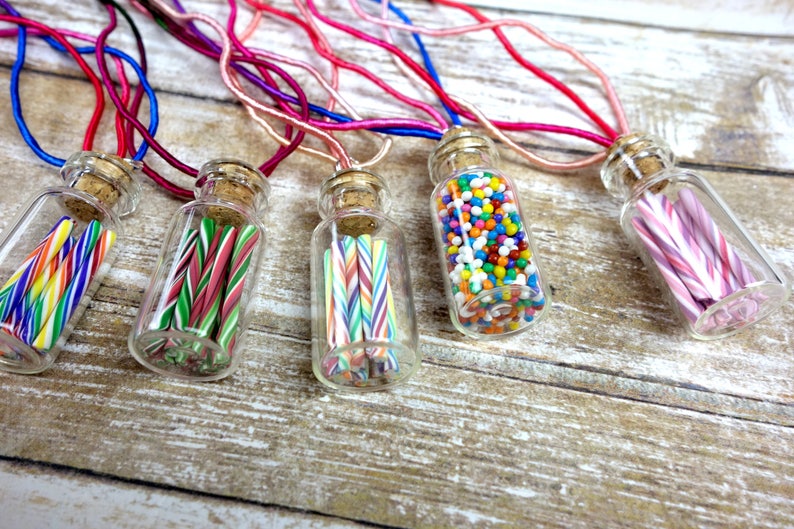 Choose Any 3 Jar Necklaces Set 3 Candy Jar Necklaces Your Choice Sale zdjęcie 3