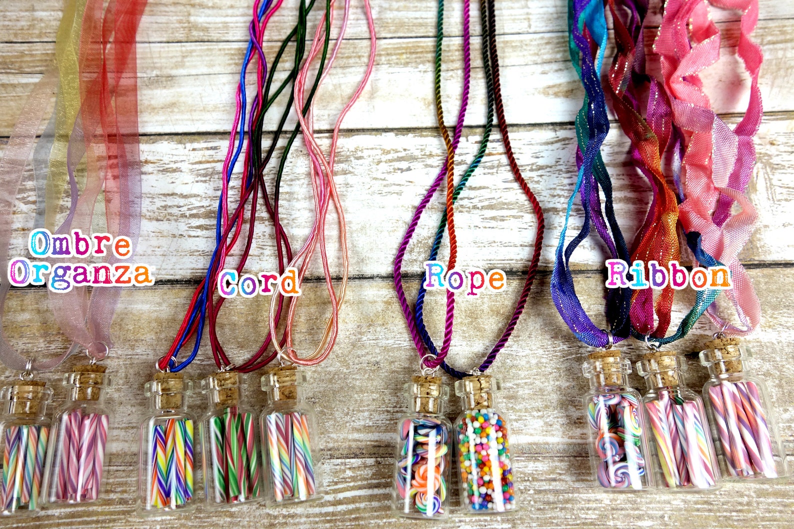 Choose Any 2 Jar Necklaces Set 2 Candy Jar Necklaces Your Etsy