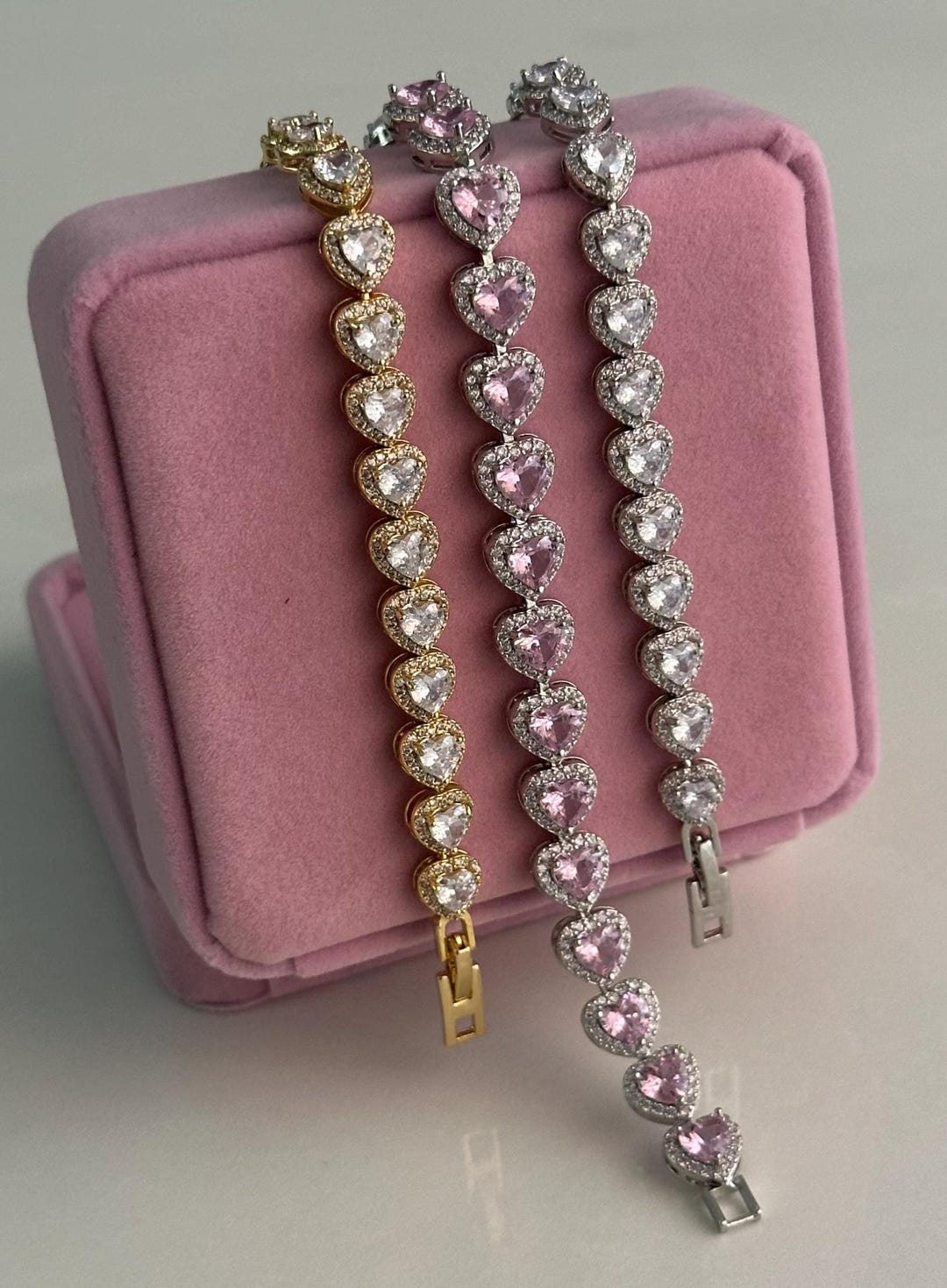 Tennis Heart Bracelet