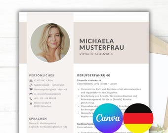 CV template, application templates German, application template, application, CV template, Canva