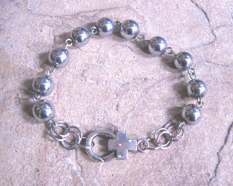 hematite rosary bracelet