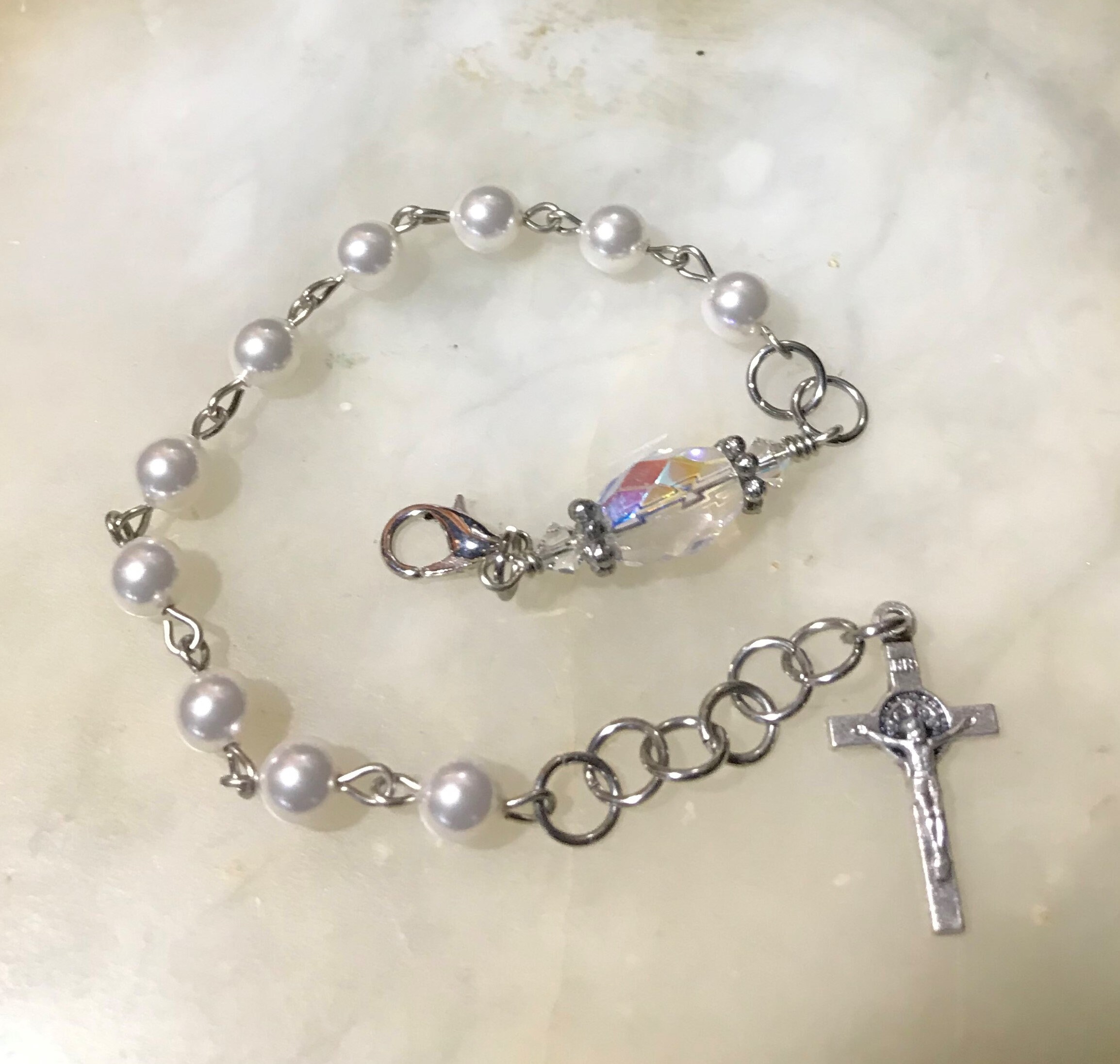 Pearl Rosary Bracelet Wedding Rosary Bracelets for Women Etsy