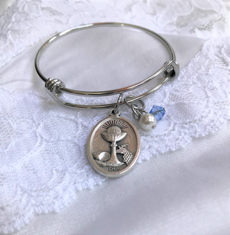 Catholic Communion Bracelet First Communion Gift Goddaughter image 0