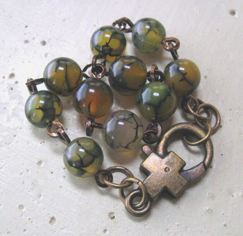 Christian Men Bracelet Gemstone Rosary Bracelet Men Women Etsy