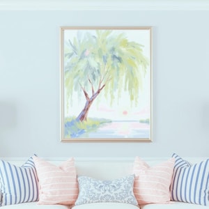 Pastel Beach Wall Art Set – Preppy Coastal Printable Gallery Wall – Grandmillennial Ocean Decor – Pink & Blue Summer Beach House Art image 5