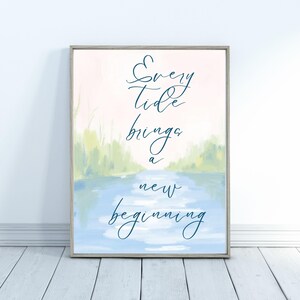 Pastel Beach Wall Art Set – Preppy Coastal Printable Gallery Wall – Grandmillennial Ocean Decor – Pink & Blue Summer Beach House Art image 11