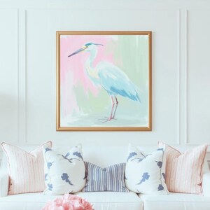 Pastel Beach Wall Art Set – Preppy Coastal Printable Gallery Wall – Grandmillennial Ocean Decor – Pink & Blue Summer Beach House Art image 3