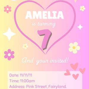 Children&#39;s birthday party invitation