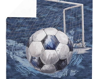Large Soccer Ball Fabric Panel, Football Sport Game Athlete Design - For Quilting Crafts Decor - 100% Cotton - 30" x 40" (75 x 100 cm)