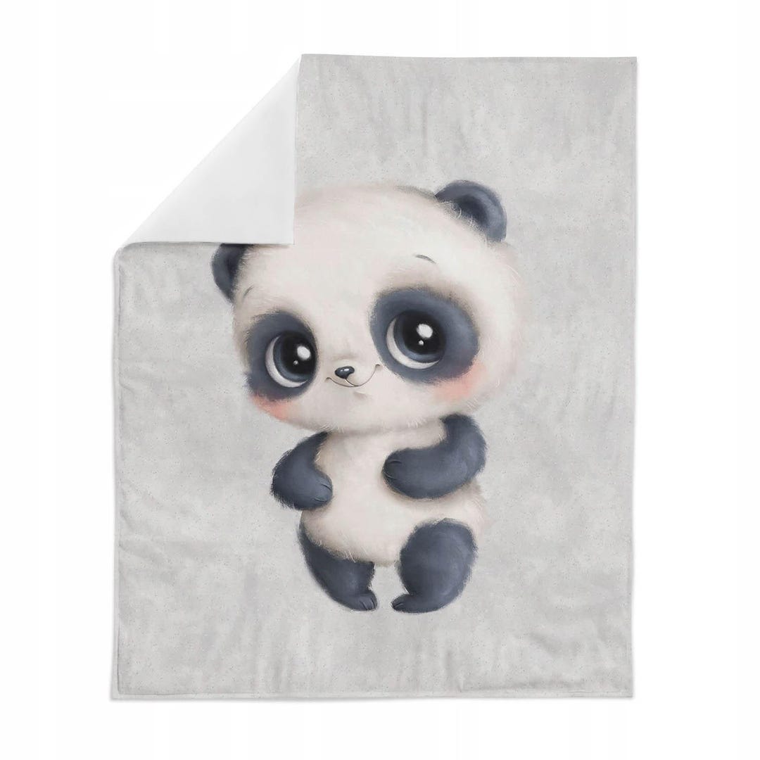 Big Panda Bear Fabric Panel, Animal Fabric, Woodland Fabric 100% Cotton ...