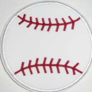 Baseball- Iron-On- Patch: - Sports- Applique- (91.4mm)-game