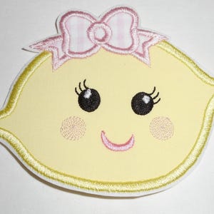 Lemon Iron-On Applique - Machine Embroidery Patch