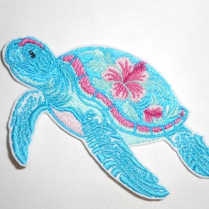 Turtle Iron On Patch - Machine Embroidery Appliqu-all thread patch