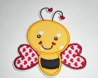 bee , free shipping  -   Ready to Ship patch-Machine Embroidery- iron on- applique-patch