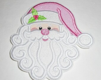 Christmas- Santa- Santa Clause- Birthday- Ready to ship patch- iron on- patch- applique -Free Shipping