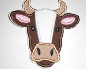 Farm- Cow- Ready to Ship  patch-   -  Machine embroidery-  Iron On- Applique-patch-free shipping- banner