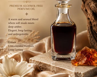 Miski Amber Parfymolja | Premium Alkoholfri Attar | Långvarig Amber Musk-doft | Lyxig koncentrerad parfymessens | Unisexpresent