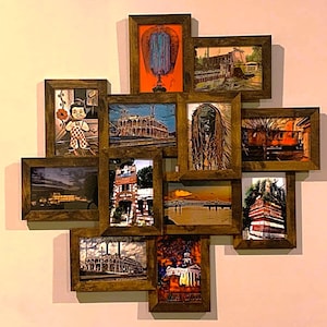 Wooden Picture Collage Frame: 12-Pack 4x6 Photo Display