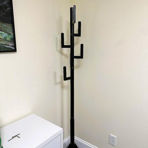 Bamboo Cactus Coat Rack with 6 Hooks: Modern Entryway Organizer