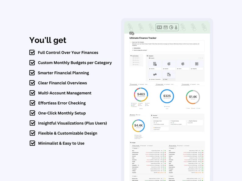 Notion Template Personal Finance Tracker Budget Tracker | Income and ...
