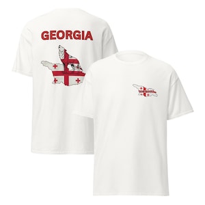 Camiseta del Lobo de Georgia: camiseta con la bandera de Georgia, camiseta de la Tierra de los Lobos, regalo de la herencia georgiana, camiseta patriótica de Georgia, camiseta de la cultura del Cáucaso