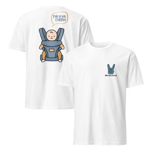Camiseta divertida para papá: "Este es mi cardio" con portabebés / Regalo para papá primerizo / Día del Padre / Humor para papás millennials / Camiseta para el gimnasio