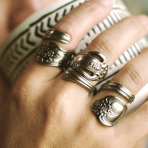 Personalized Spoon Ring, Stainless Steel Ring, Personalized Jewelry, Victorian Spoon Ring, Gifts for Her, Gift for Women, Spoonring
