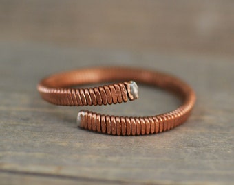 Hammered Piano String Bracelet, Cuff Bracelet, Piano String Bracelet, Hammered Bracelet, Copper Bracelet, Unique Bracelet, Pianist Gift