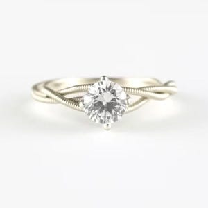 Guitar String Engagement Ring, Purity Ring, Birthstone Ring, Guitar String Jewelry, Unique Engagement Ring, Guitar Gifts, Wedding Ring