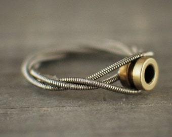 Guitar String Engagement Ring, Purity Ring, Unique Engagement Ring, Bass Guitar, Guitar String Jewelry, Guitar Gifts, Wedding Ring