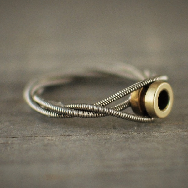 Guitar String Engagement Ring, Purity Ring, Unique Engagement Ring, Bass Guitar, Guitar String Jewelry, Guitar Gifts, Wedding Ring