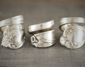 Silver Spoon Ring, Fancy Spoon Ring, Vintage Spoon Ring, Flower Spoon Ring, Silverware Jewelry, Personalized Ring, Engraved Ring, Custom