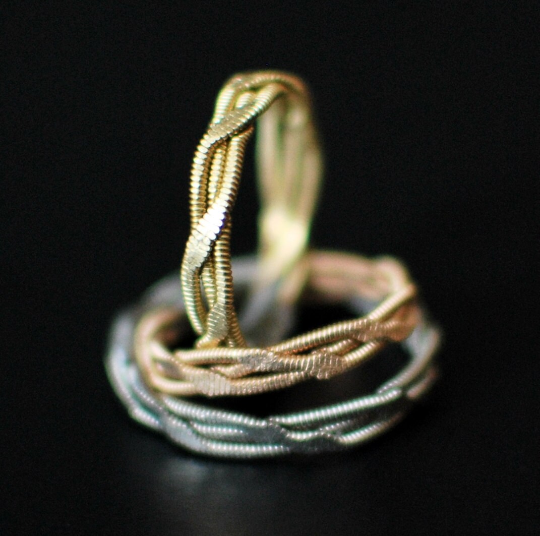 Hammered Guitar String Ring Guitar String Ring Guitar String Etsy