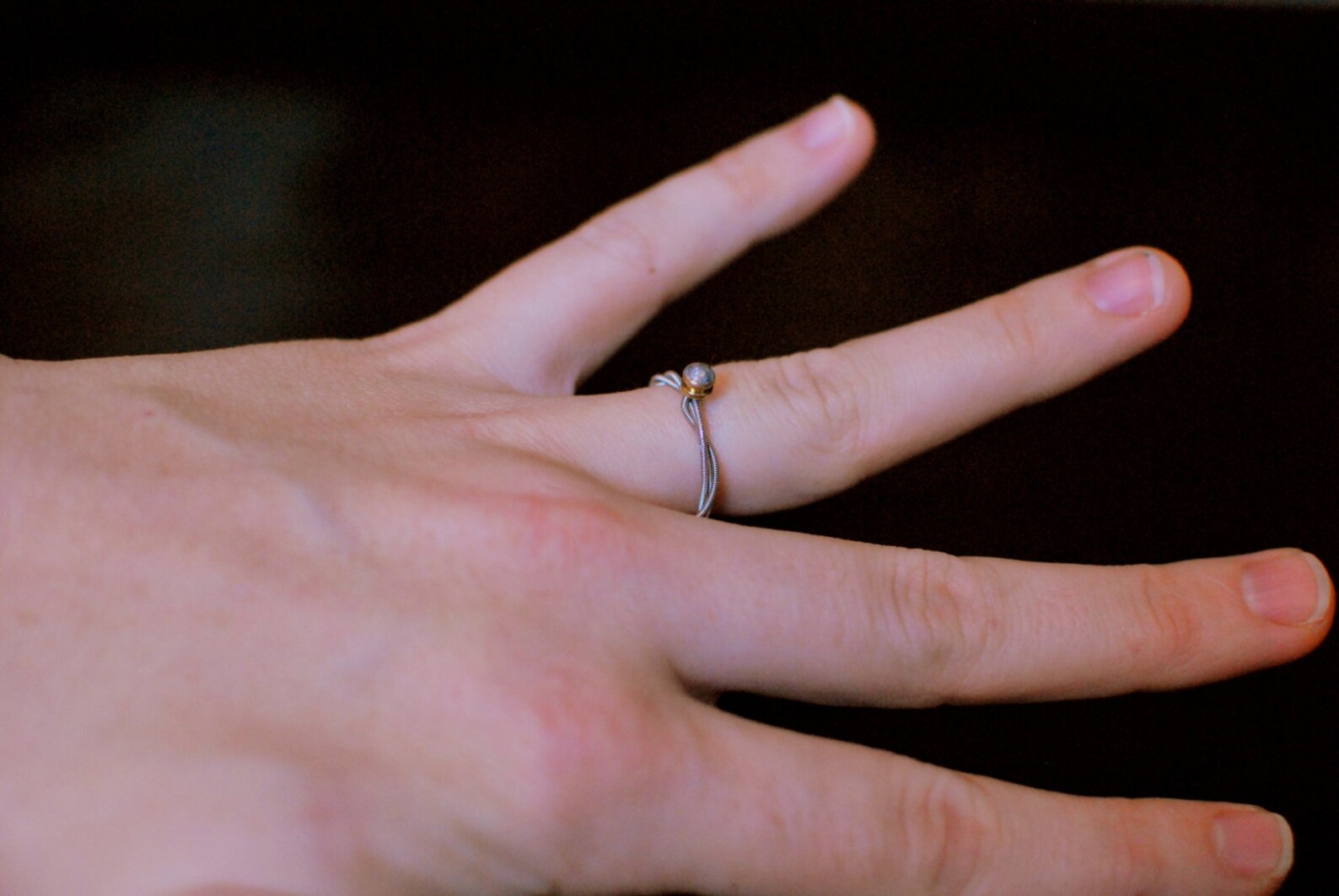 Guitar String Ring Engagement Style Triple Wrap Silver Etsy