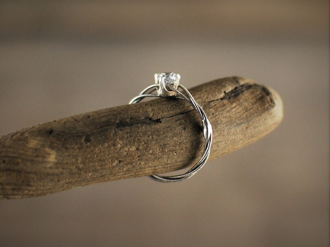 Guitar String Engagement Ring Purity Ring Promise Ring Etsy