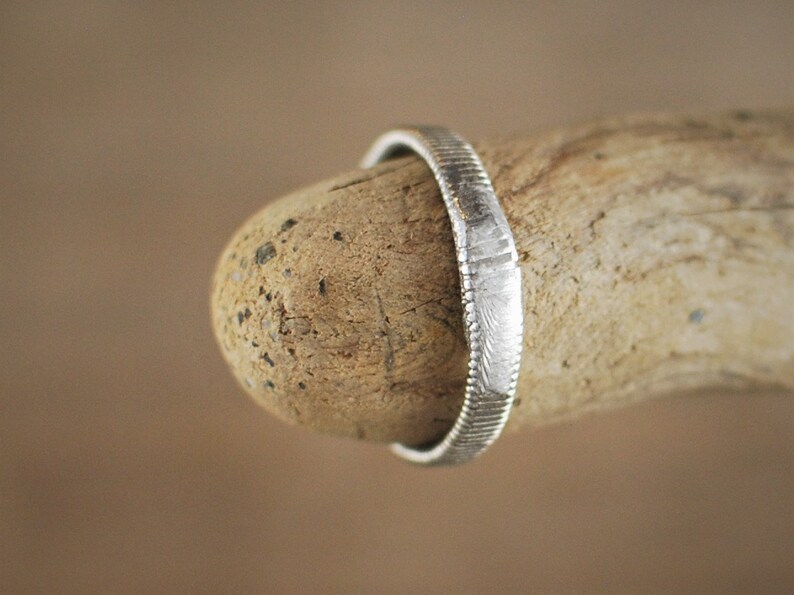 Hammered Flat Bass Guitar String Ring Wedding Band Hammered Etsy