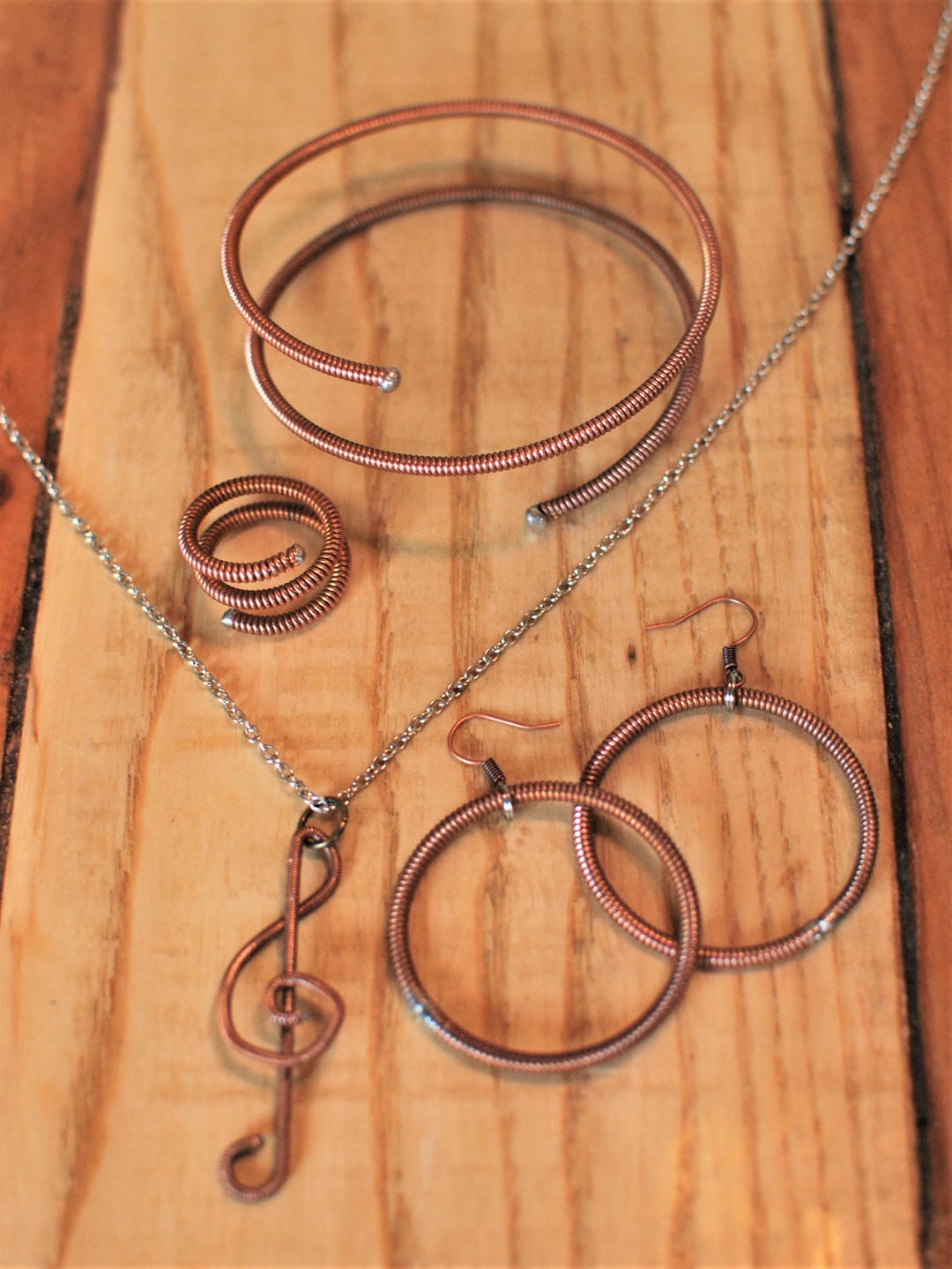 Jewelry Set, Piano String Jewelry, Piano Recital Gift, Piano Wire