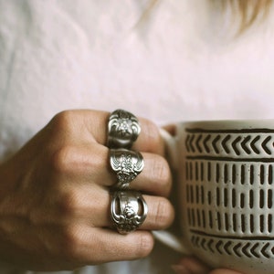 Personalized Spoon Ring, Statement Ring, Personalized Jewelry, Victorian Spoon Ring, Gifts for Her, Gift for Women, Boho Ring, Spoonring