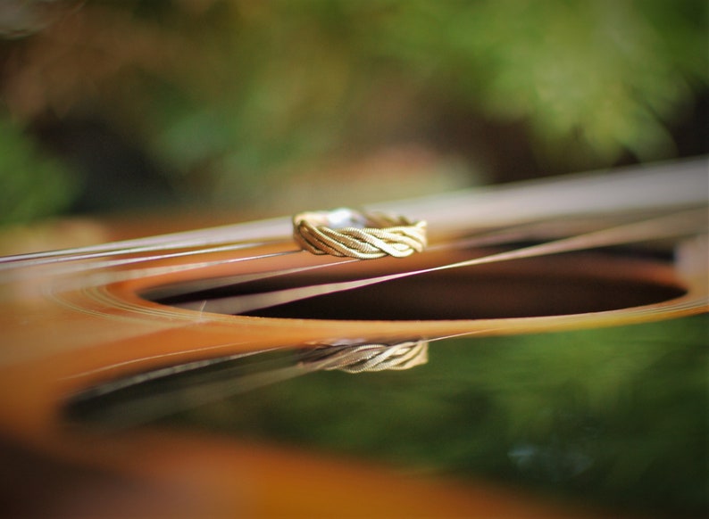 Hammered Guitar String Ring Bass String Ring Guitar String Etsy