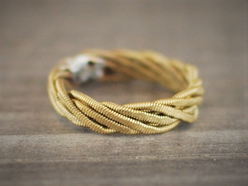 Hammered Guitar String Ring Bass String Ring Guitar String Etsy