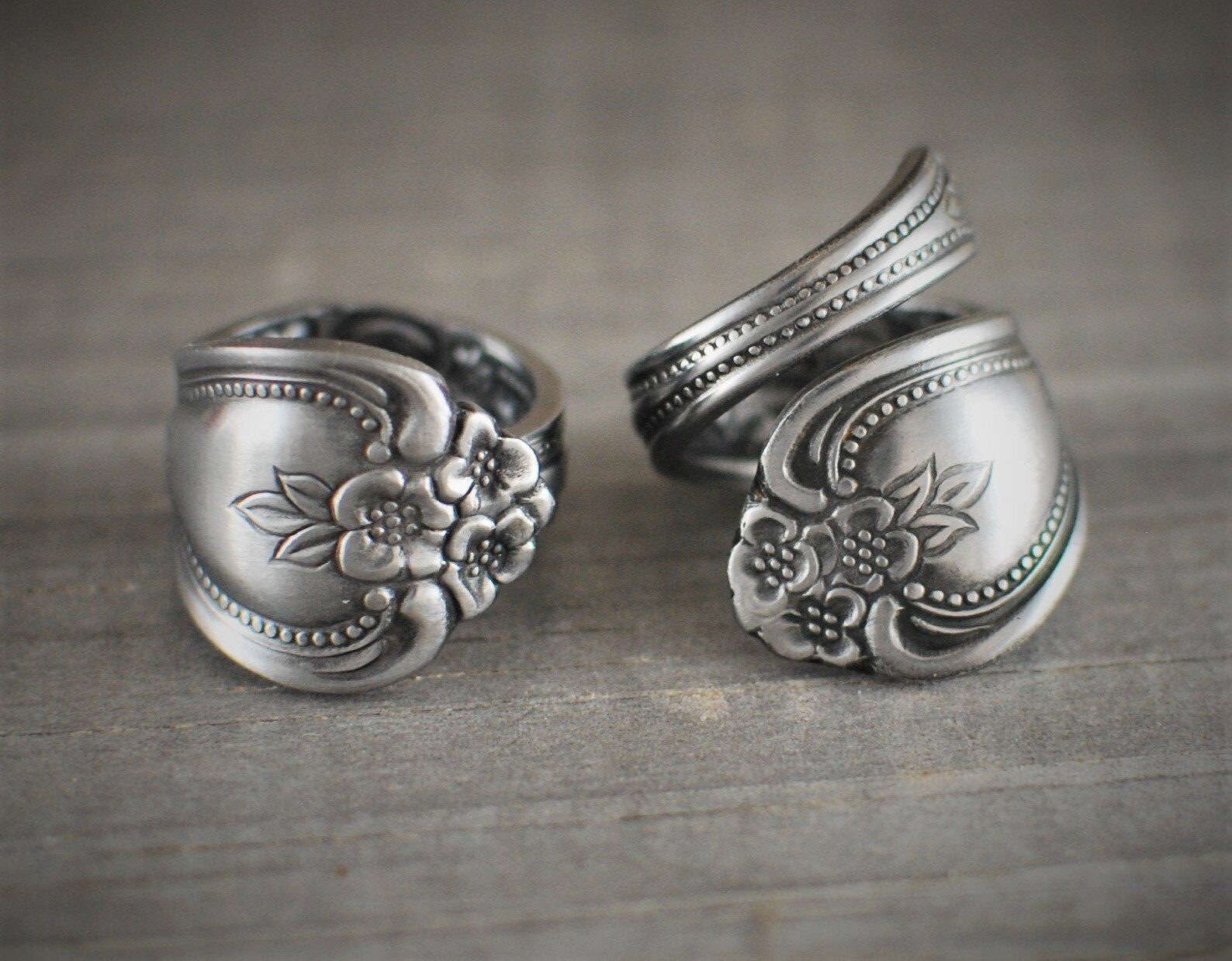 Spoon Ring Victorian Style Stainless Steel Spoon Ring Etsy