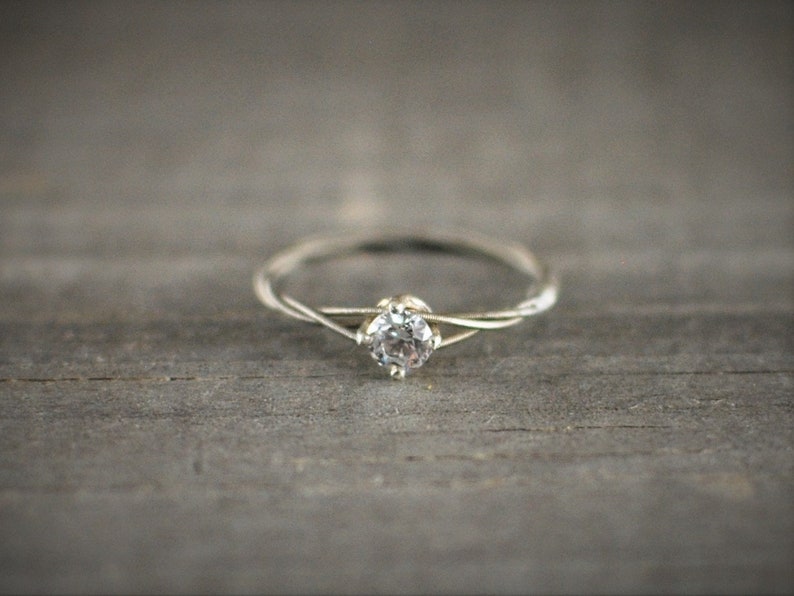 Guitar String Engagement Ring Purity Ring Promise Ring Etsy