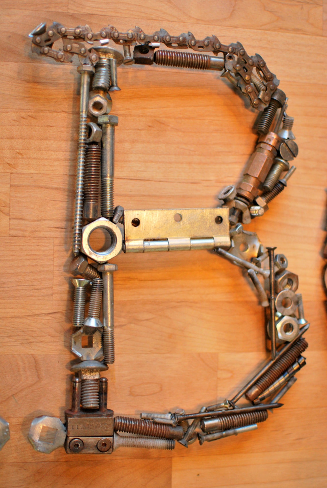 Welded Metal Typewriter Font Letter: Industrial Wall Art (11.5 Inch) - Etsy