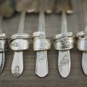 Personalized Silver Spoon Ring, Ornate Spoon Ring, Vintage Spoon Ring, Gift for Mom, Silverware Jewelry, Personalized Ring, Spoonring