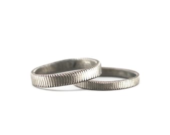 Hammered Flat Bass Guitar String Ring, Wedding Band, Hammered Ring, Guitar String Ring, Guitar String Jewelry, Guitar Gifts, Bass Guitar