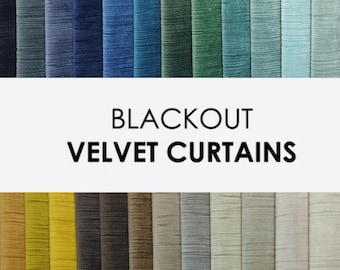 Luxury Velvet curtains , Real Velvet Curtains, Over 30 Colors, Custom curtains, Living room curtains, Bedroom curtains, 100% Blackout Velvet