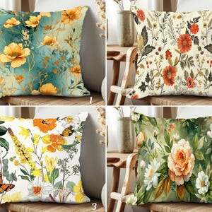 Vintage Floral Pillow Covers, William Morris Decorative Botanical Cushion Cover in Romantic Home Style, Nature Garden Pillow Sham