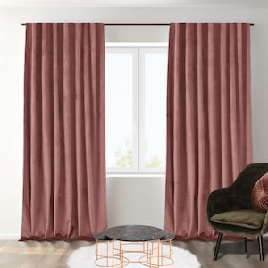 Dusty Rose Velvet Curtain, Luxurious Dressing Room Curtain, Custom Velvet Curtain, Pinky Velvet Curtain, Velvet Drapery, Custom Made Curtain